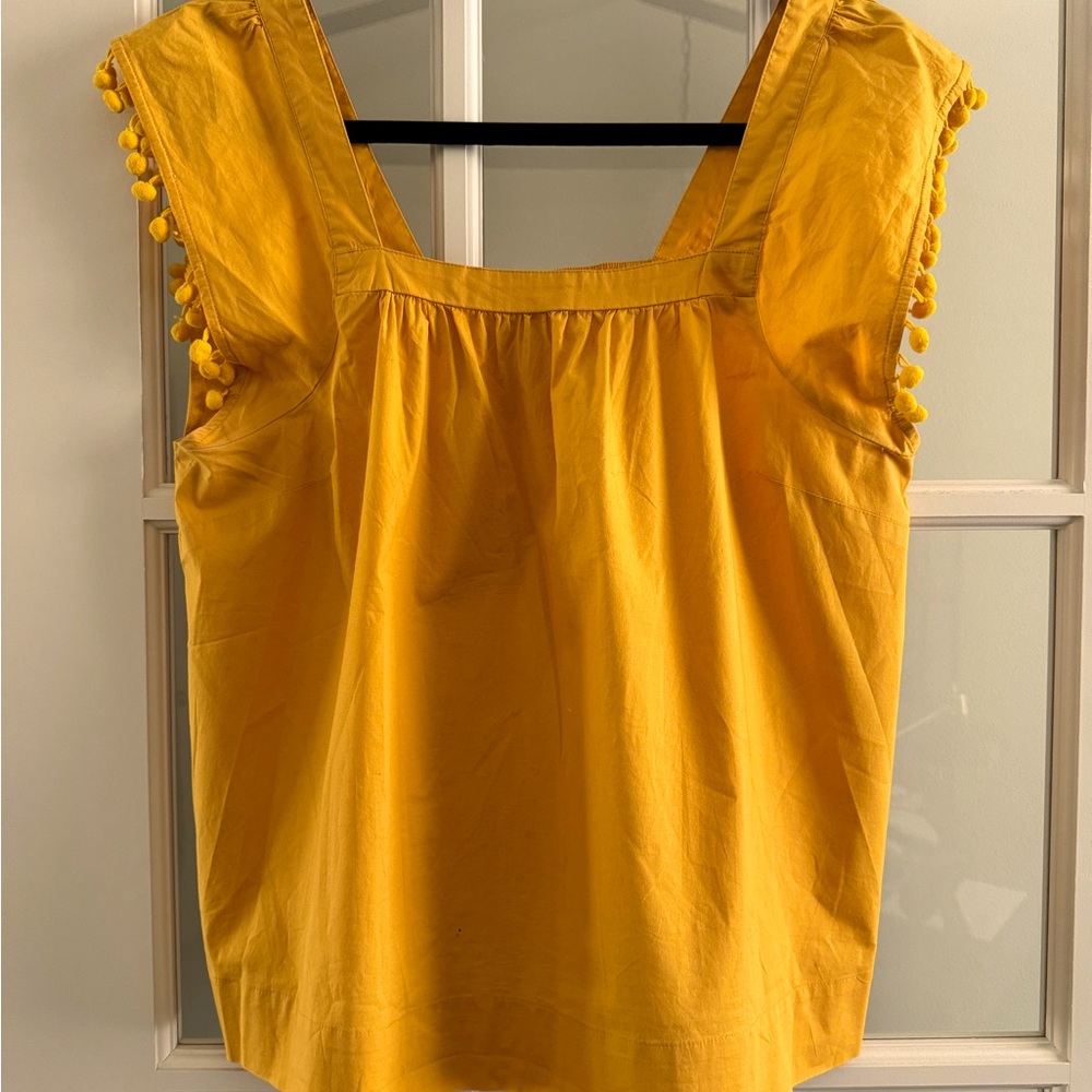 J crew factory Pom Pom top